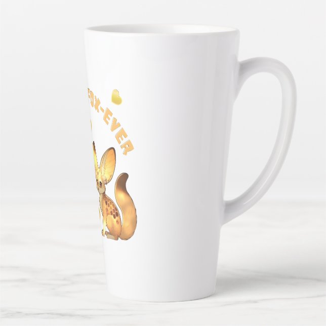  Fox Couple Valentine Art Latte Mug (Right)