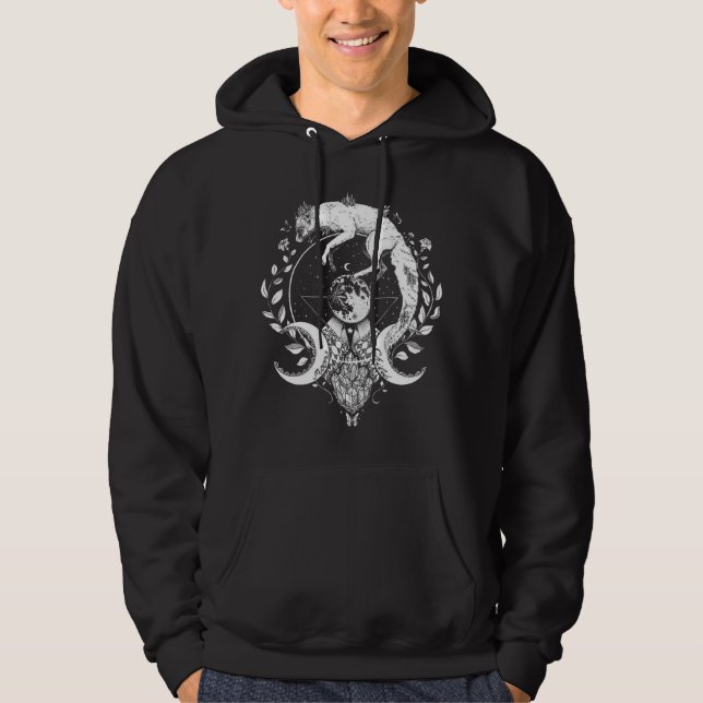 Fox Crystal Moon and Witchcraft Hoodie (Front)