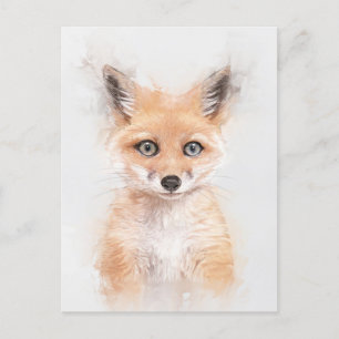 Fox Cub Portrait Postcard
