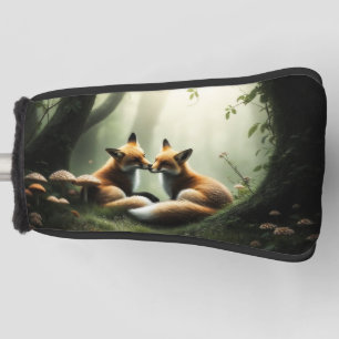 Fox Cuddle in Misty Forest Golf Head Cover
