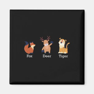 Fox Deer Tiger Animals Subtle Anti Trump 1 Magnet