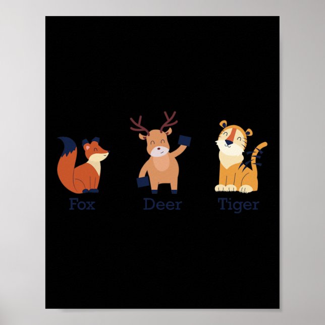 Fox Deer Tiger Animals Subtle Anti Trump _1  Poster (Front)