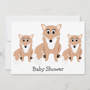 Fox Design Baby Shower Invitation
