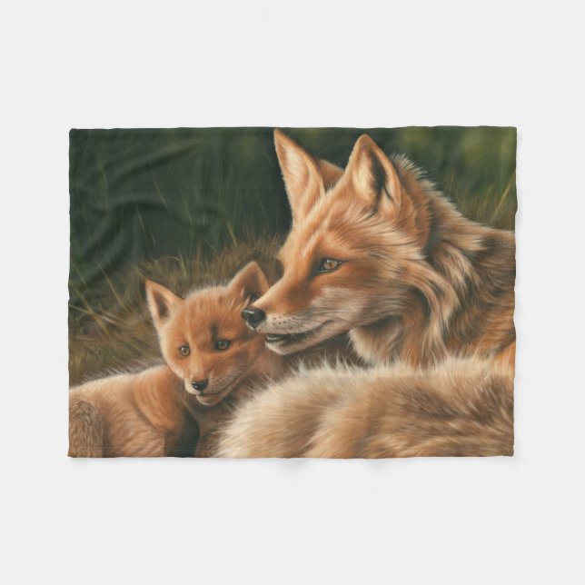 Fox Design Fleece Blanket (Front (Horizontal))