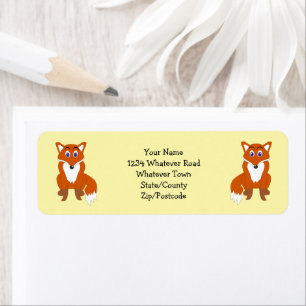 Fox Design Return Address Label