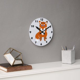 Fox Design Round Clock