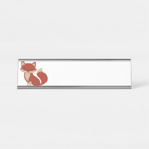 Fox Desk Name Plate