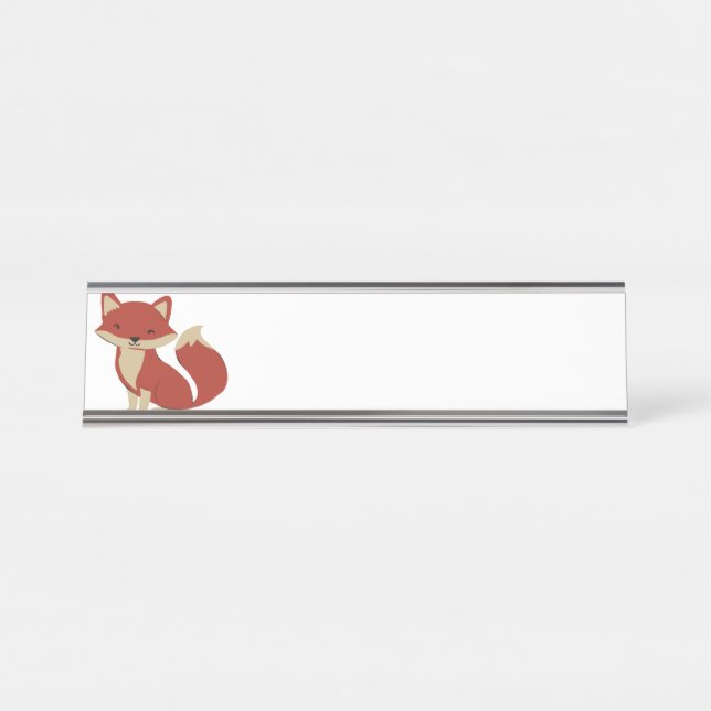 Fox Desk Name Plate (Front)