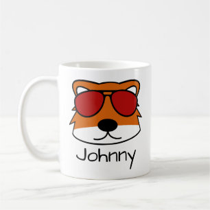 Fox Doodle Face Personalised Coffee Mug