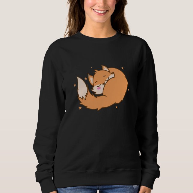 Fox dreaming Animal Nature Environment red Fox Sweatshirt (Front)