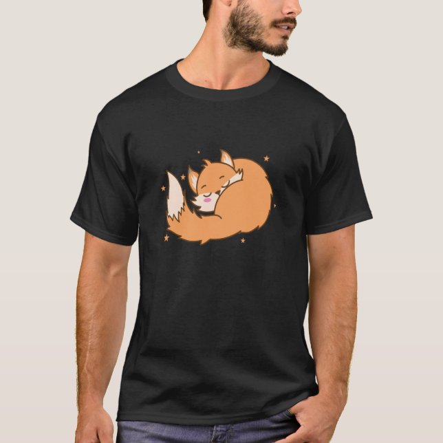 Fox dreaming Animal Nature Environment red Fox T-Shirt (Front)
