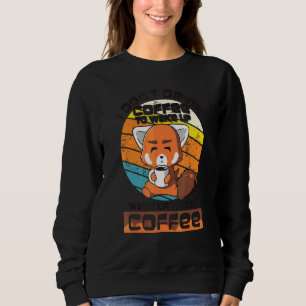 Fox Drinking Coffee Animal For Men Women 1 Sweatshirt