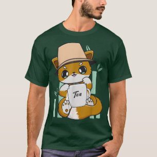 Fox Drinks Bubble Tea Milk With Boba T-Shirt