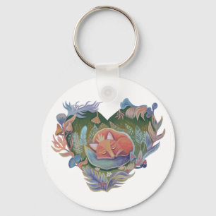 fox earth day key ring