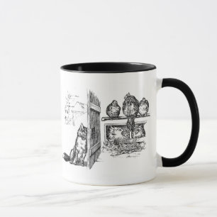 Fox Eavesdropping on Chickens Mug