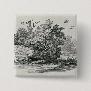 Fox escaping,'The General History of 15 Cm Square Badge