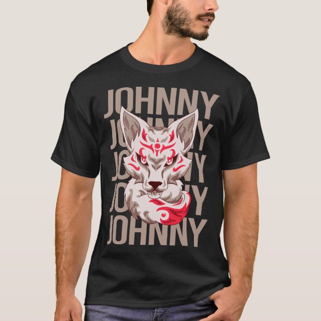 Fox Face - Johnny Name T-Shirt (Front)