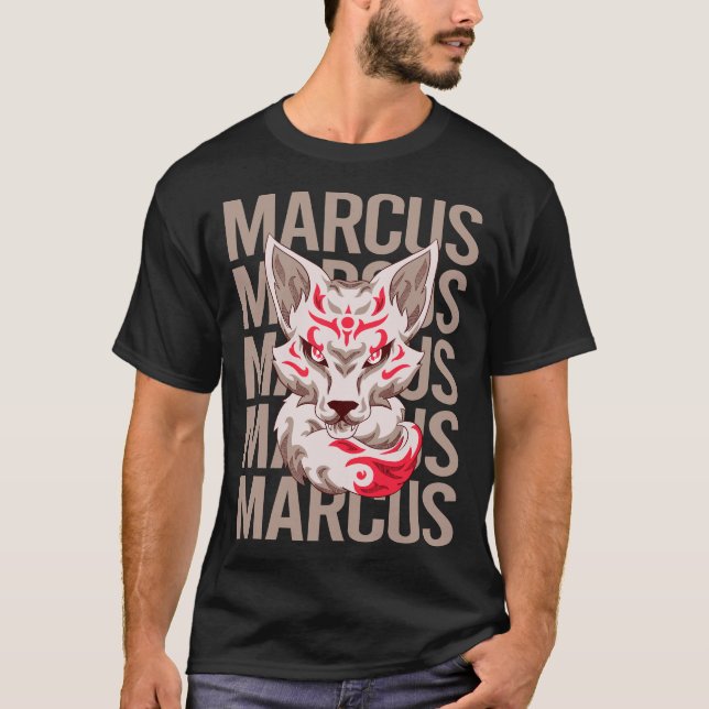 Fox Face - Marcus Name T-Shirt (Front)