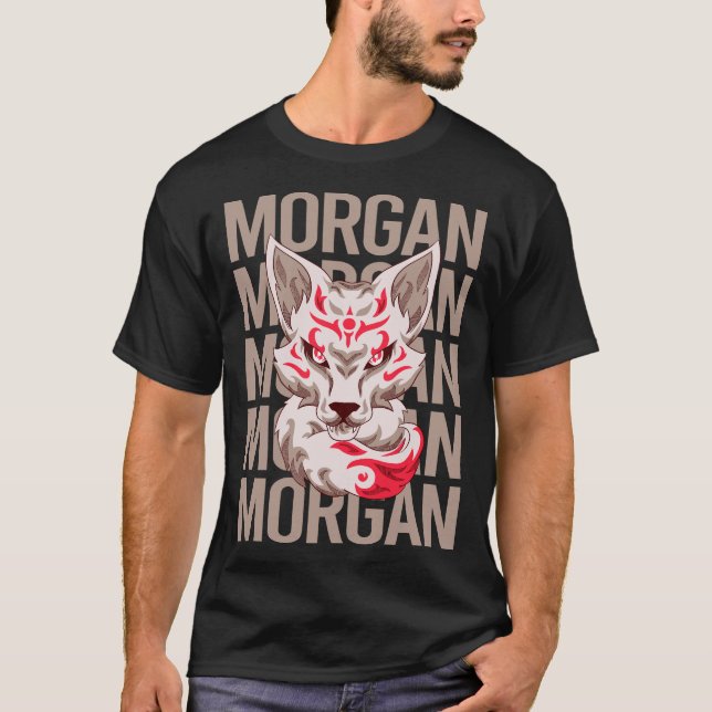 Fox Face - Morgan Name T-Shirt (Front)