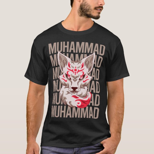 Fox Face - Muhammad Name T-Shirt (Front)