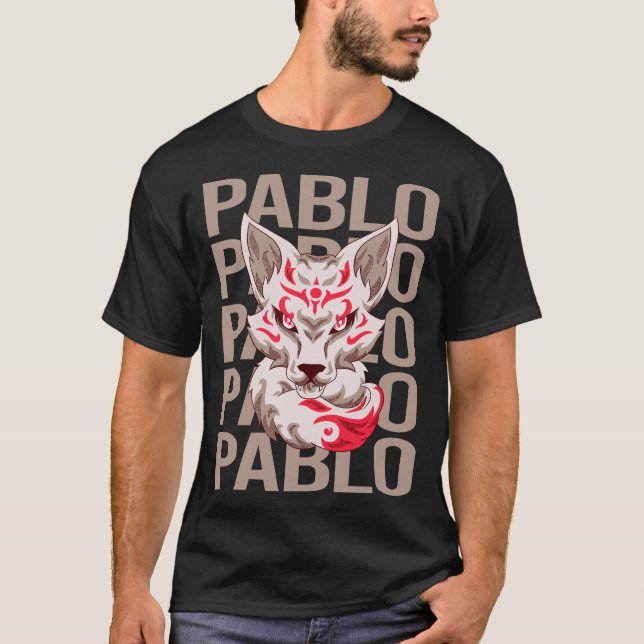 Fox Face - Pablo Name T-Shirt (Front)
