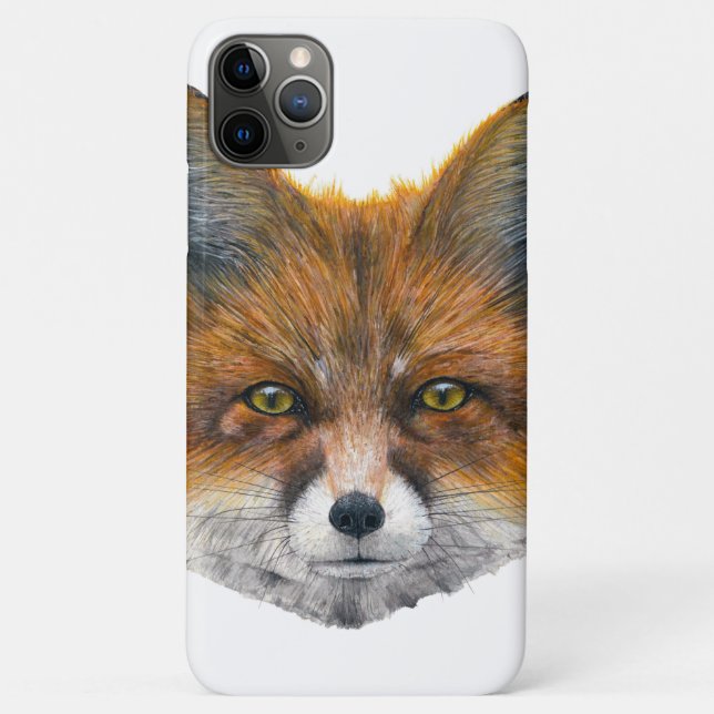 Fox face - Painting in acrylic Case-Mate iPhone Case (Back)