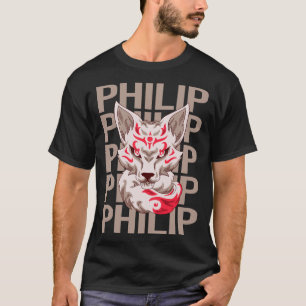 Fox Face - Philip Name T-Shirt