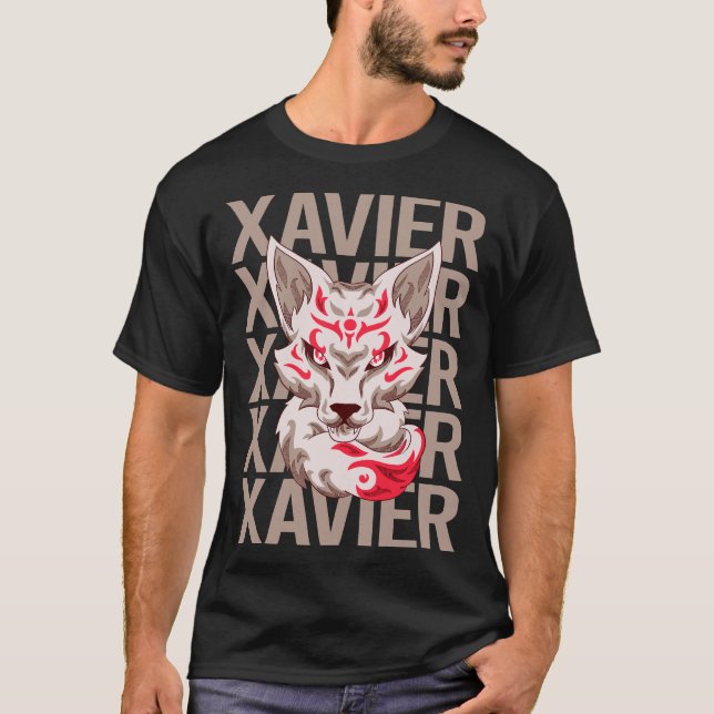 Fox Face - Xavier Name T-Shirt (Front)