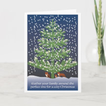 Fox family Christmas card