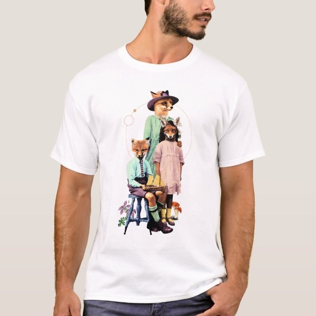 FOX FAMILY FANCY ANIMALS T-Shirt (Front)