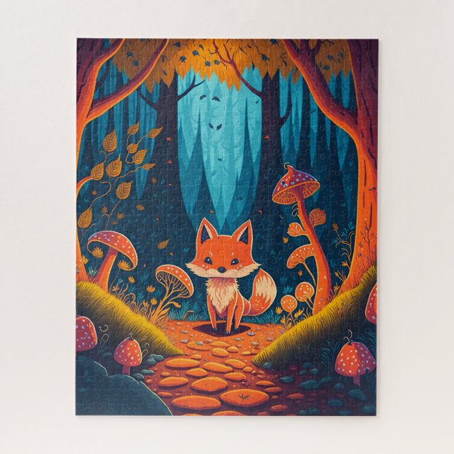 Fox Fantasy Animal Forest Illustration Jigsaw Puzzle (Vertical)