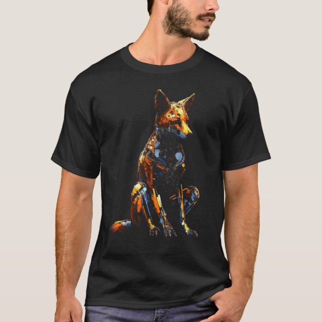 Fox Fantasy Art - Animal Artwork Fox T-Shirt (Front)