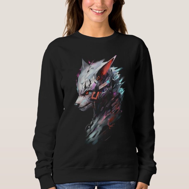 Fox Fantasy Art  Animal Fox Sweatshirt (Front)