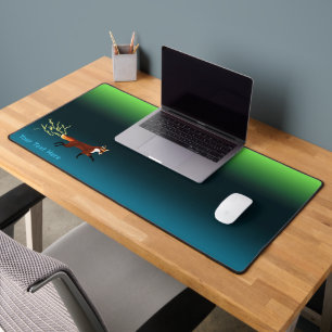 Fox Fire - Northern Lights Desk Mat