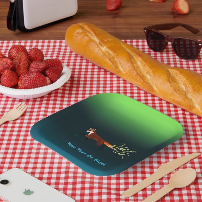 Fox Fire - Northern Lights Paper Plate (Picnic)