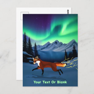 Fox Fire - Northern Lights Postcard