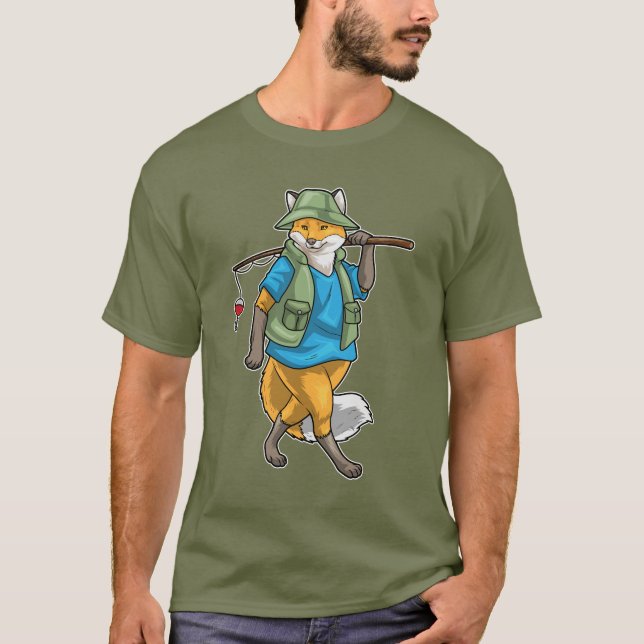 Fox Fisher Fishing rod Fishing T-Shirt (Front)