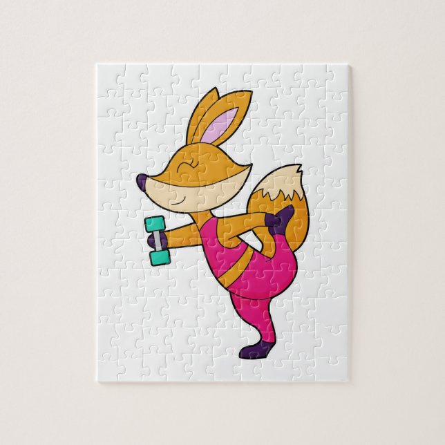 Fox Fitness Dumbbell Jigsaw Puzzle (Vertical)
