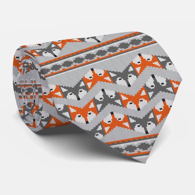 Fox Fleece Sweater Tie (Rolled)
