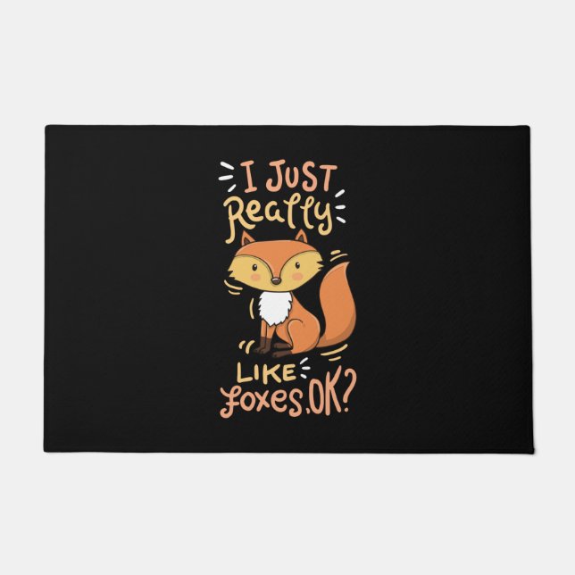 Fox Forest Animal Humour Doormat (Front)