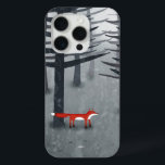 Fox Forest iPhone 15 Pro Case<br><div class="desc">I have a thing about forests,  and who better to find there than a fox?  Unless of course you are a hen... 

Painting of a lone red fox in a dark pine forest to make your phone so much cooler.</div>