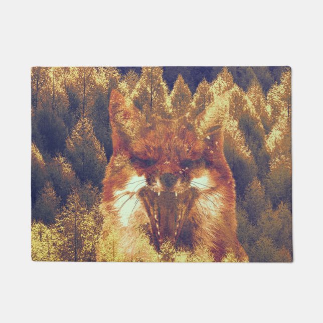 Fox forest Door Mat (Front)