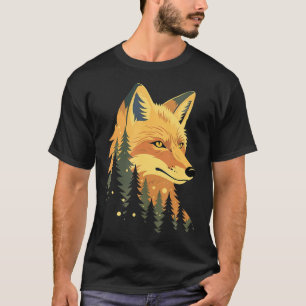 Fox Forest Nature Lover Mountains Hiking Animal T-Shirt