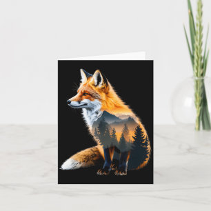 Fox Forest Nature Lover Mountains Hiking Camng Bus Card