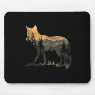 Fox Forest Nature Lovers Mountains Hiking Camping Mouse Pad