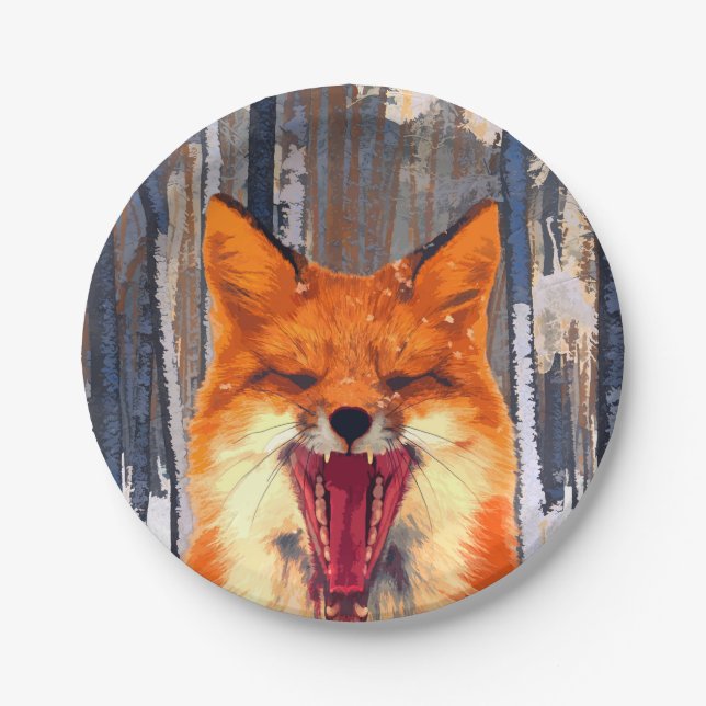 Fox forest Paper Plate (Front)