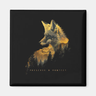 Fox Forest Protect Preserve Hiking Camping Nature Magnet