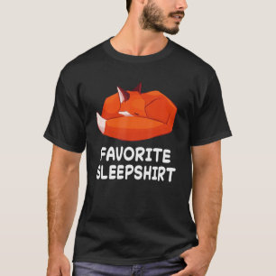 Fox Foxes Nap Sleeping Sleep Pajama Pyjamas Nightg T-Shirt