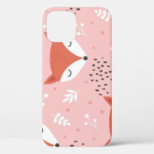 Fox Fun: Cute Forest Pattern iPhone 12 Case