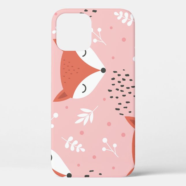 Fox Fun: Cute Forest Pattern Case-Mate iPhone Case (Back)